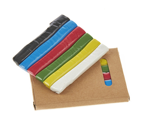 Κουτάκι κραφτ με πλαστελίνη 6τμχ