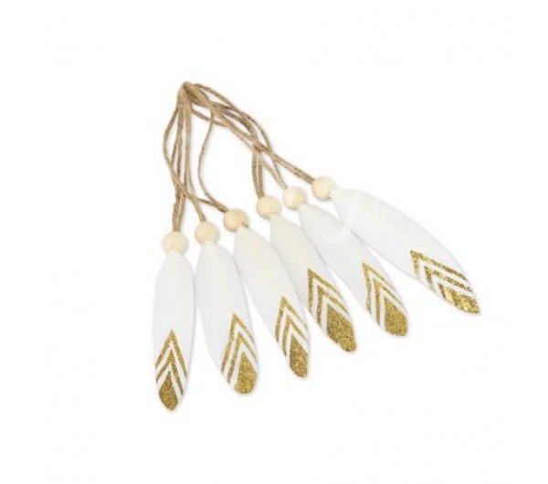 ΠΟΥΠΟΥΛΑ ΜΕ ΧΡΥΣΕΣ ΛΕΠΤΟΜΕΡΕΙΕΣ ΛΕΥΚΟ – ΧΡΥΣΟ 6τμχ