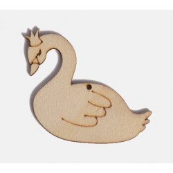 Ξύλινο Διακοσμητικό Κύκνος 6 x 7εκ