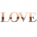 ΑΥΤΟΚΟΛΛΗΤΑ ΡΟΖ ΧΡΥΣΟ LOVE 15 CM