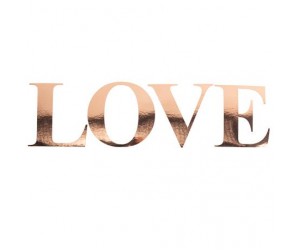 ΑΥΤΟΚΟΛΛΗΤΑ ΡΟΖ ΧΡΥΣΟ LOVE 15 CM