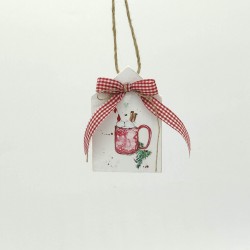 Χριστουγεννιάτικο στολίδι ξύλινο σπιτάκι