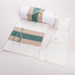 Λαδόπανο Μπεζ-Τσαγαλί Πράσινο με κουμπί Αγόρι