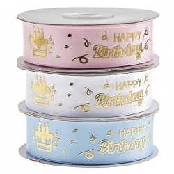 ΚΟΡΔΕΛΑ HAPPY BIRTHDAY 25χιλΧ20μ.