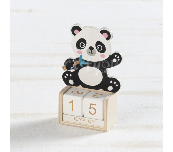 Ξύλινο Ημερολόγιο Panda