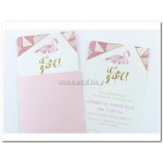 Προσκλητήριο Βάπτισης Φλαμίνγκο Geometric