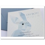 Προσκλητήριο Βάπτισης Κουνελάκι Geometric 