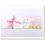 Προσκλητήριο Βάπτισης Κουνελάκι Geometric