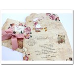 Προσκλητήριο Βάπτισης Sarah Key Vintage