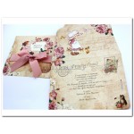 Προσκλητήριο Βάπτισης Sarah Key Vintage