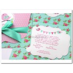 Προσκλητήριο Βάπτιση Πουλάκι Vintage