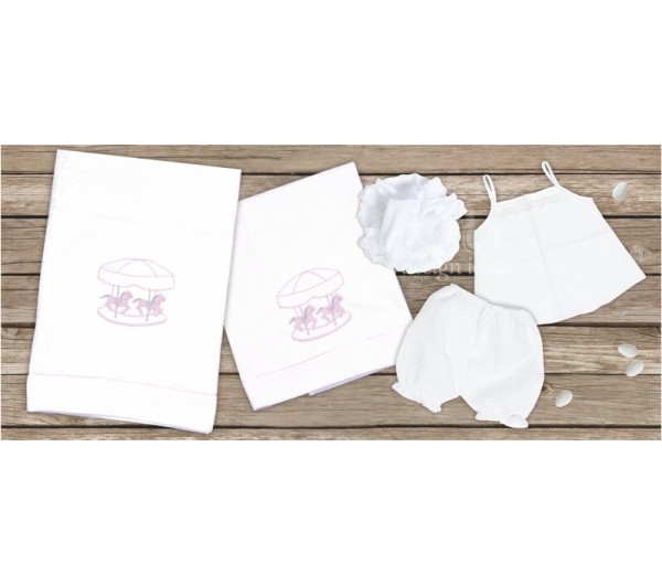 Λαδόπανα Ροζ Carousel