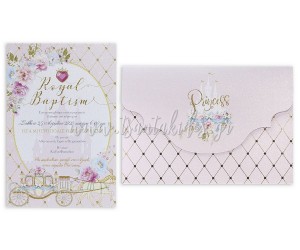 Προσκλητήριο βάπτισης  πριγκίπισσα 