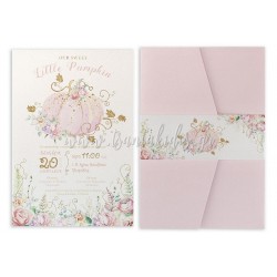 Προσκλητήριο βάπτισης Little Pumpkin Mικρή κολοκύθα