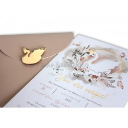 Προσκλητήριο Βάπτισης Κύκνος