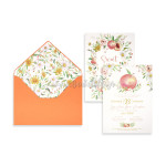 Προσκλητήριο βάπτισης Sweet Peach 