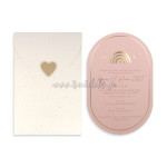 Προσκλητήριο βάπτισης Gold Rainbow