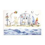 Προσκλητήριο βάπτισης Ναυτικό Surf Τρίπτυχο