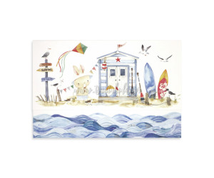 Προσκλητήριο βάπτισης Ναυτικό Surf Τρίπτυχο