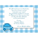Οικονομικό προσκλητήριο βάπτισης Αυτοκινητάκι