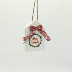 Χριστουγεννιάτικο στολίδι ξύλινο σπιτάκι