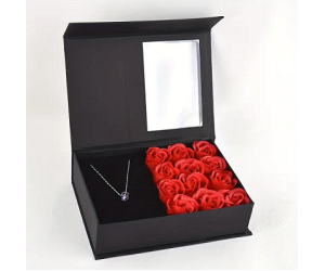 Αγίου Βαλεντίνου - Θήκη για κόσμημα με Τριαντάφυλλο σαπούνι 