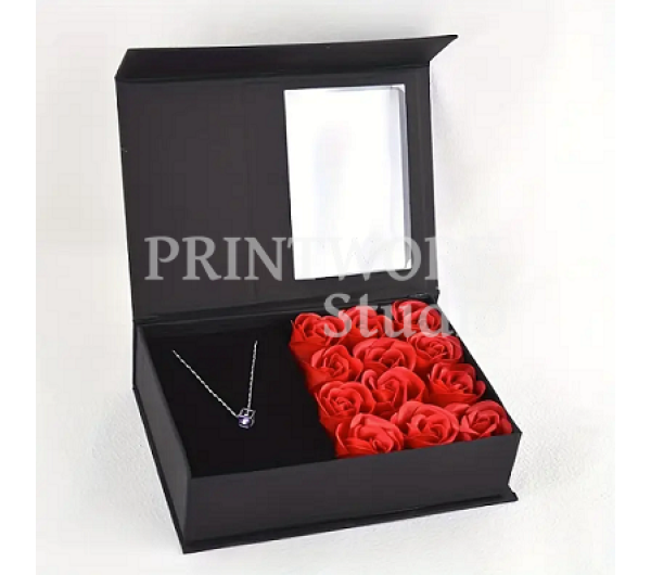 Αγίου Βαλεντίνου - Θήκη για κόσμημα με Τριαντάφυλλο σαπούνι 