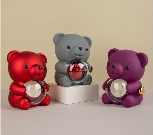 Αγίου Βαλεντίνου - Αρκουδάκι με τριαντάφυλλο - θήκη για κόσμημα