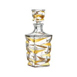 ΚΡΥΣΤΑΛΙΝΗ ΚΑΡΑΦΑ ΧΡΥΣΗ ZIG ZAG GOLD