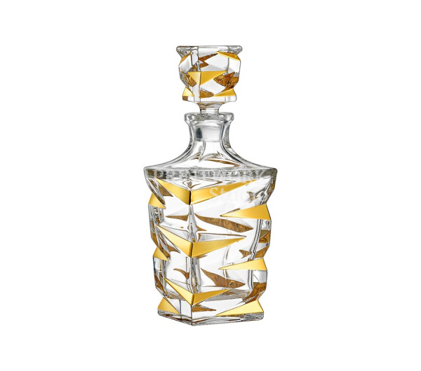 ΚΡΥΣΤΑΛΙΝΗ ΚΑΡΑΦΑ ΧΡΥΣΗ ZIG ZAG GOLD