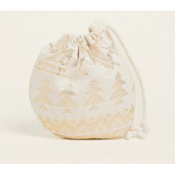 ΠΟΥΓΚΙ ΟΒΑΛ ΜΕ ΚΟΡΔΟΝΙ 13 x 14 cm ΜΕ ΧΡΥΣΑ ΧΡΙΣΤΟΥΓΕΝΝΙΑΤΙΚΑ ΣΧΕΔΙΑ