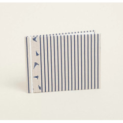 Ευχολόγιο υφασμάτινο ριγέ μπλε καραβάκι