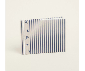 Ευχολόγιο υφασμάτινο ριγέ μπλε καραβάκι