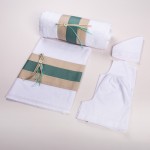 Λαδόπανο Μπεζ-Τσαγαλί Πράσινο με κουμπί Αγόρι