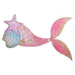 Ξύλινο Διακοσμητικό εκτυπωμένο Ουρά Γοργόνας 22εκ.