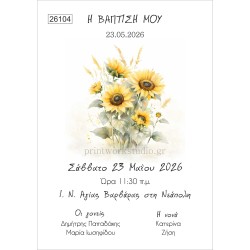 Οικονομικό προσκλητήριο παπυράκι Ηλιοτρόπιο