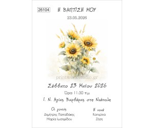 Οικονομικό προσκλητήριο παπυράκι Ηλιοτρόπιο