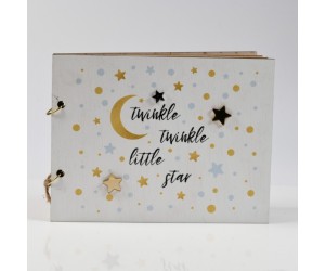 Ξύλινο Βιβλίο Ευχών Twinkle Little Star 