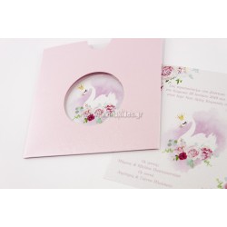 Κύκνος Προσκλητήριο βάπτισης για κορίτσι