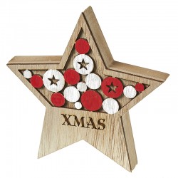 Ξύλινο διακοσμητικό Αστέρι 15εκ