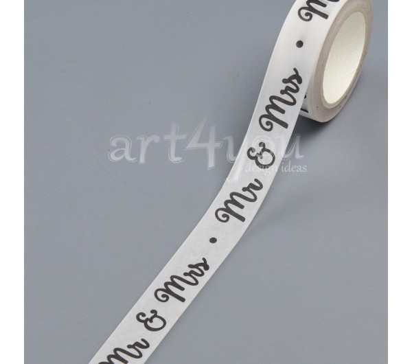 ΑΥΤΟΚΟΛΛΗΤΗ ΚΟΡΔ. ΤΥΠΩΜΑ Mr&Mrs 15χιλ