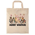 Πάνινη τσάντα με μακρύ χερούλι "Merry Woofmas"