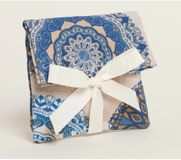 ΠΟΥΓΚΙ ΜΕ ΚΟΡΔΕΛΑ 12 x 17 cm ΜΠΛΕ ΜΑΝΤΑΛΑ