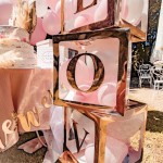 ΑΥΤΟΚΟΛΛΗΤΑ ΡΟΖ ΧΡΥΣΟ LOVE 15 CM