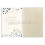  Προσκλητήριο γάμου με πινελιές σε dusty blue