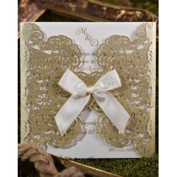 LASERCUT ΠΡΟΣΚΛΗΤΗΡΙΟ ΓΑΜΟΥ GLITTER ΚΑΙ ΦΙΟΓΚΑΚΙ