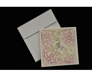 LASERCUT ΠΡΟΣΚΛΗΤΗΡΙΟ ΓΑΜΟΥ FLORAL