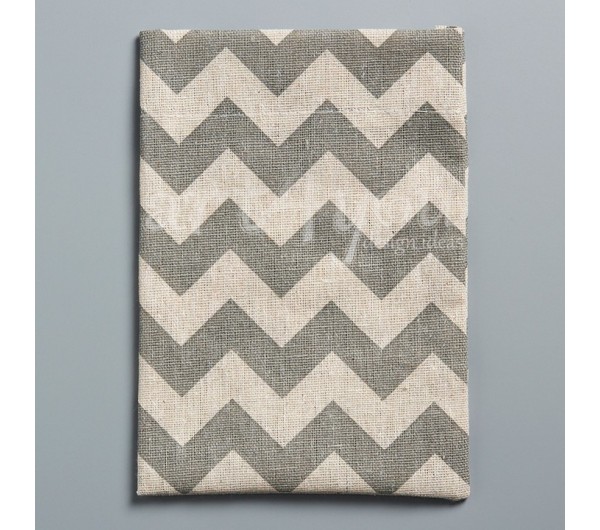 ΠΟΥΓΚΙ CHEVRON ΓΚΡΙ  12 x 18 εκ