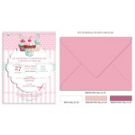 Προσκλητήριο βάπτισης cupcakes.