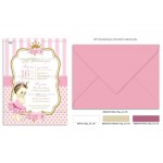Προσκλητήριο βάπτισης little princess